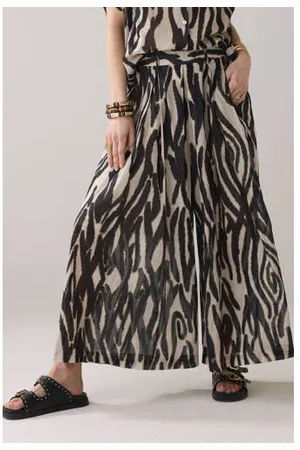 Summum Woman Wide leg regular waist pantalon multi