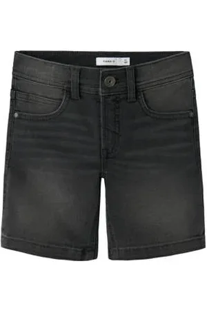 NAME IT KIDS slim denim short grey denim