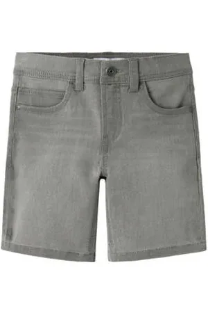 NAME IT KIDS slim denim short grey denim