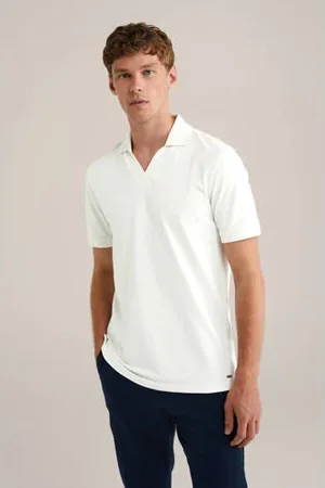 WE Fashion Slim polo zwart