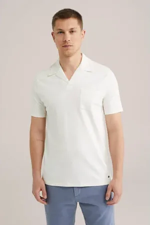 WE Fashion Slim polo ecru