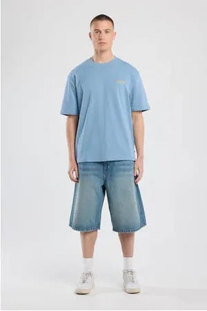 America today Denim loose short blauw