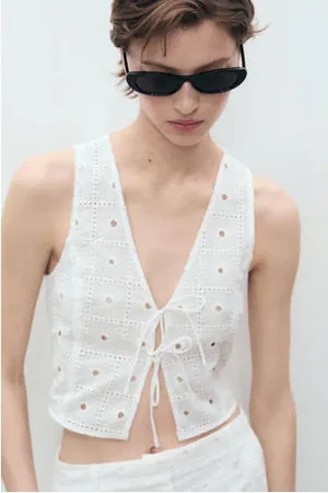 MANGO Gilet crochet