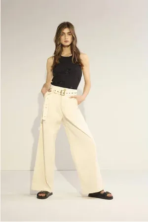 Summum Woman Regular waist casual broek ivoor