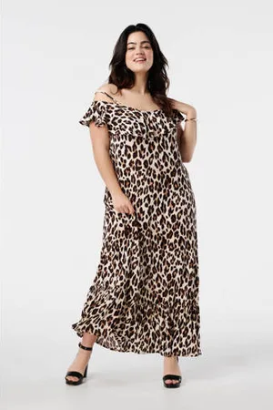 MS Mode Maxi jurk bruin