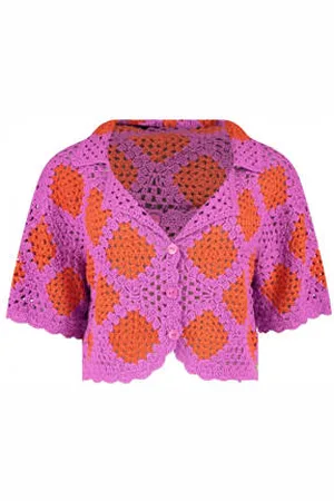 Harper & Yve Top roze crochet