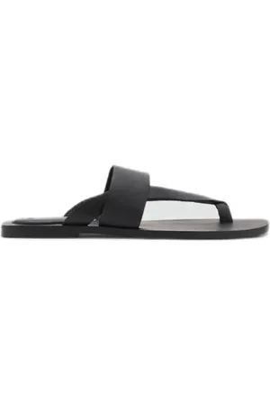 MANGO Leren steenslippers