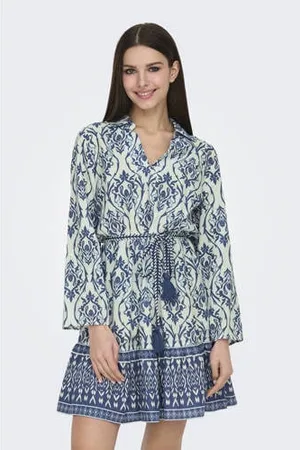 JDY Midi jurk blauw