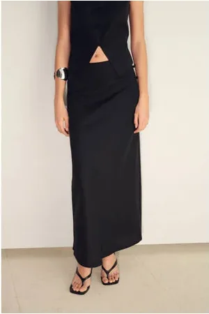 MANGO Linnen midi rok