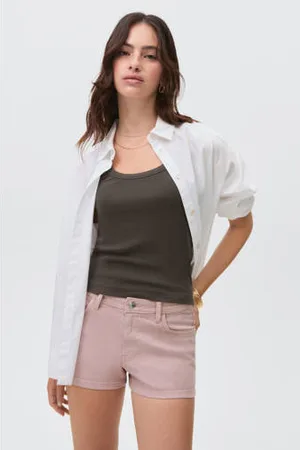 MANGO Denim short lichtroze