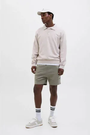 JACK & JONES PANTS STUDIO sweatshort olijfgroen