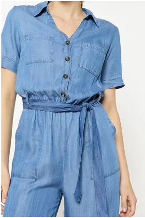 LolaLiza Denim wide leg jumpsuit