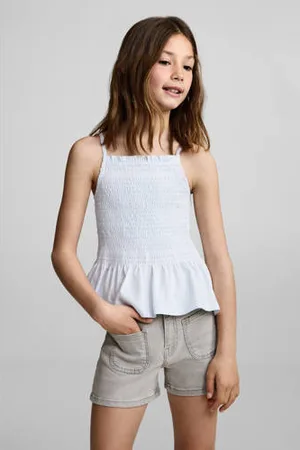 MANGO Denim short grey denim