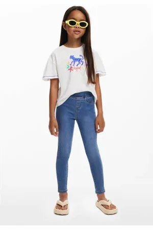 Desigual Skinny jeggings dark blue denim