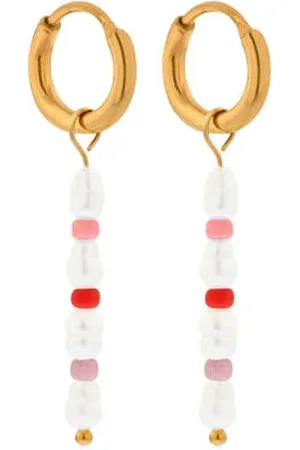 Label Kiki Gold plated oorbellen Summer Pearl Hoops