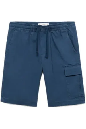 MANGO Casual short donkerblauw