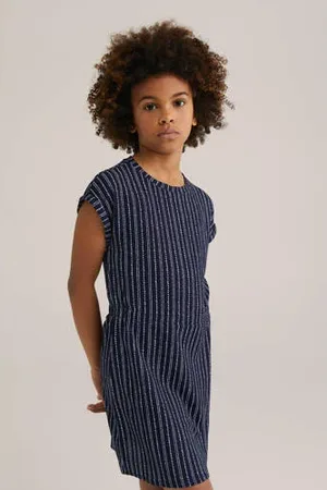 WE Fashion Korte jurk donkerblauw