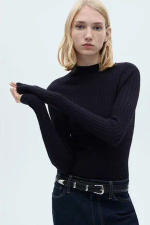 MANGO Top rib gebreid