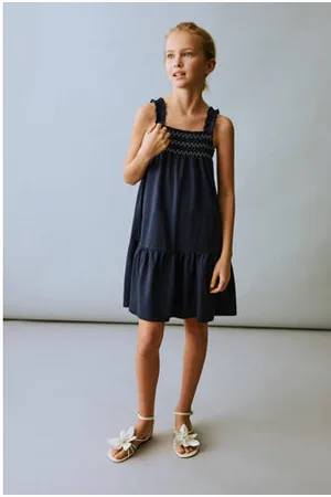 MANGO Korte jurk donkerblauw