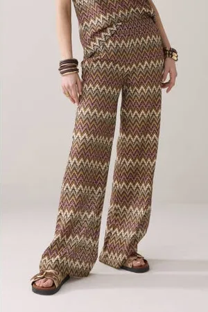 Summum Woman Flared regular waist casual broek multi