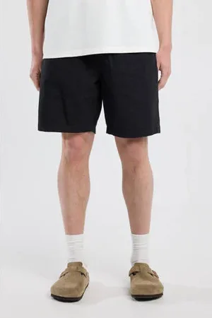 America today Linnen regular casual short zwart