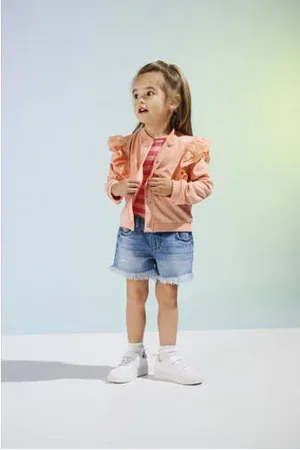 ONLY KIDS MINI denim straight short blauw