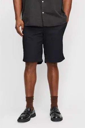 JACK & JONES Linnen loose fit short zwart