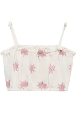 MANGO Cropped top ecru