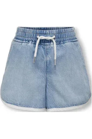 ONLY KIDS GIRL denim short KOGPIERCE met zijstreep