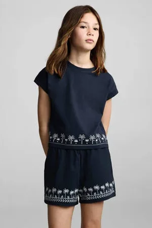 MANGO Casual short marine