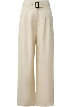 Comma, Linnen high waist casual broek