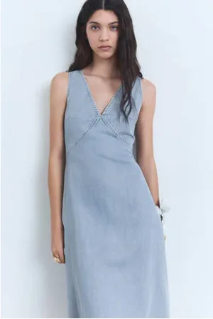 MANGO Denim spijkerjurk