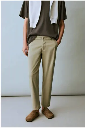 MANGO Casual broek kaki