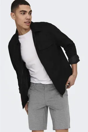 Only & Sons Regular chino short ONSMARK grijs