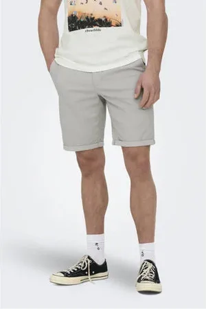 Only & Sons Regular chino short grijs