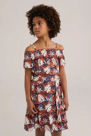 WE Fashion Zomerjurk oranje