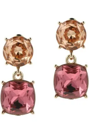 Otazu Gold plated oorbellen met Swarovski kristallen Blush Rose