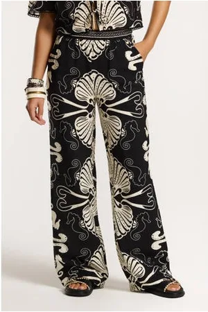 Shiwi Wide leg high waist broek zwart