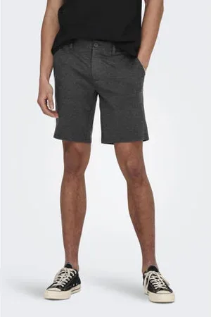 Only & Sons Regular chino short ONSMARK grijs