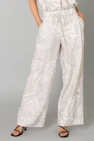 Yest Wide leg high waist broek lichtgrijs