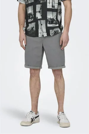 Only & Sons Regular chino short grijs