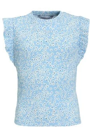Anytime Crinkle top met ruffles blomenprint
