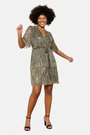 LolaLiza Korte jurk met lurex