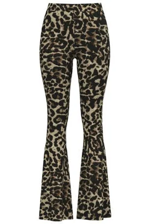 VILA Flared legging met panterprint VILEOA