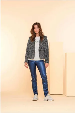 Geisha Coated skinny broek