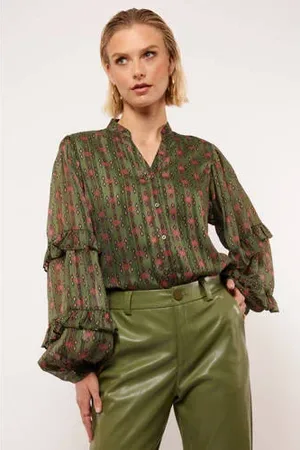 Fluresk Blouse Londyn met all over print en volant
