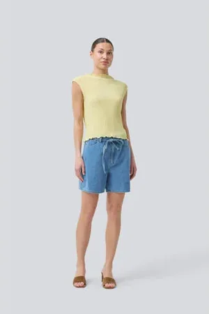Modstrom Denim straight high waist short