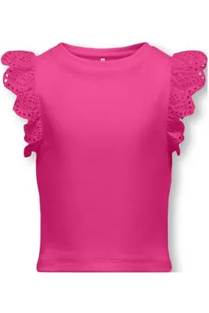 ONLY KIDS GIRL mouwloze top broderie