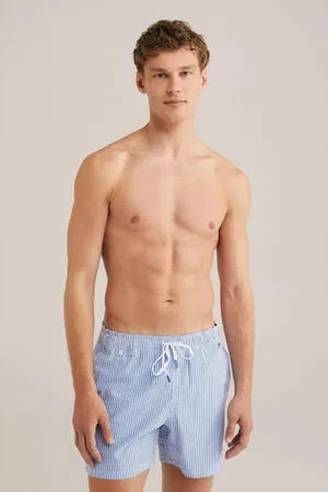 WE Fashion Seersucker zwemshort