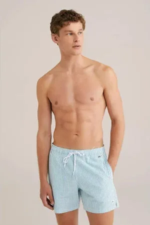 WE Fashion Seersucker zwemshort